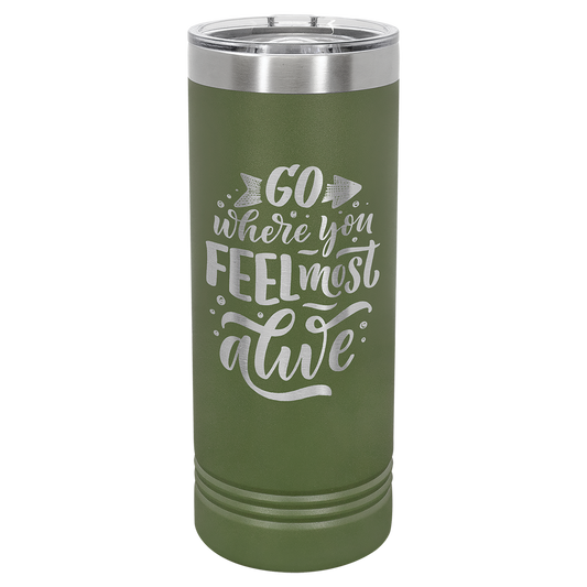 22 oz Skinny Tumbler with Slider Lid