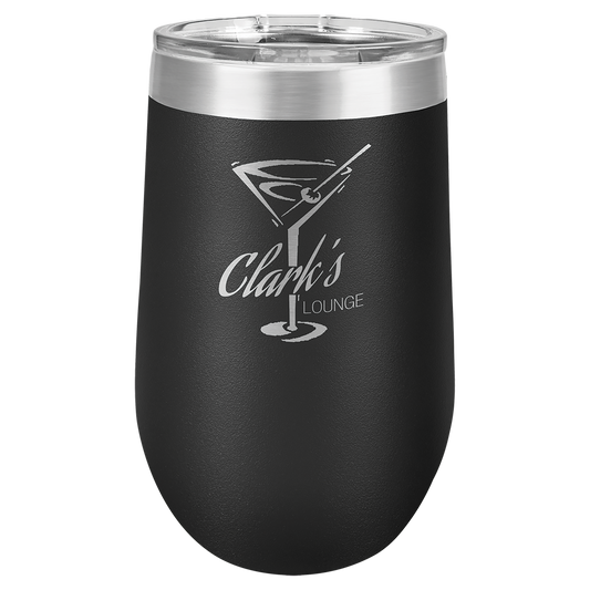 16 oz Stemless Wine Tumbler with Magnetic Lid