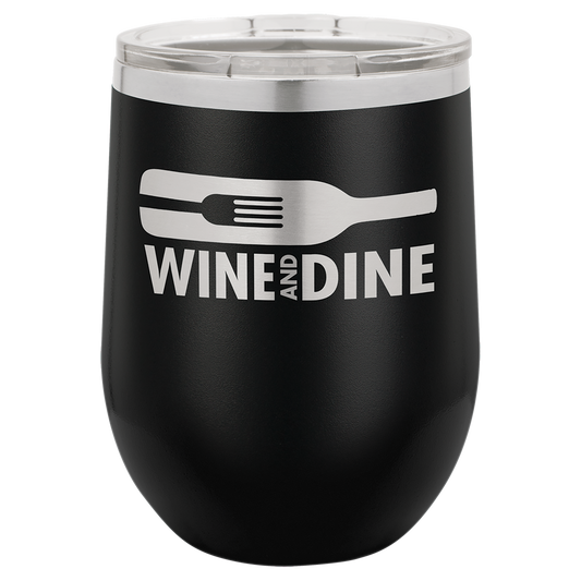 12 oz Stemless Wine Tumbler with Lid