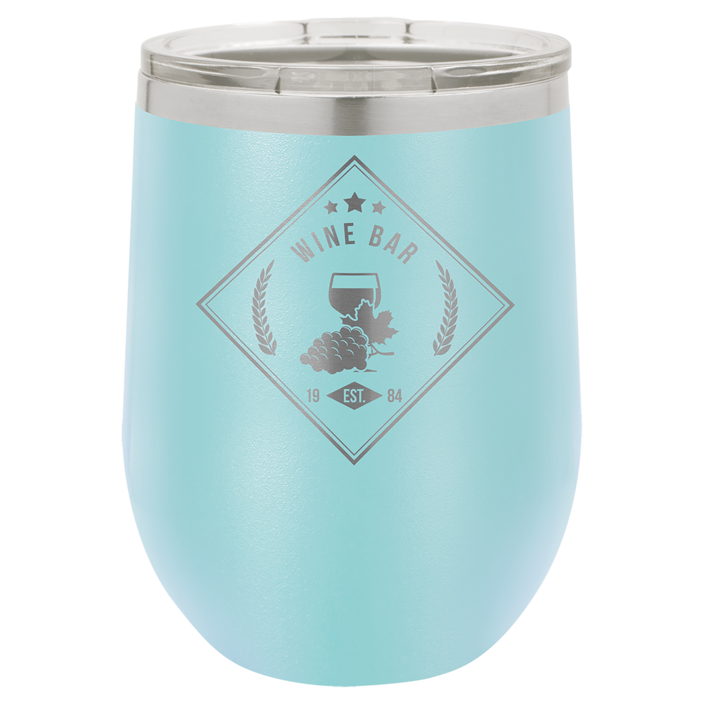 12 oz Stemless Wine Tumbler with Lid