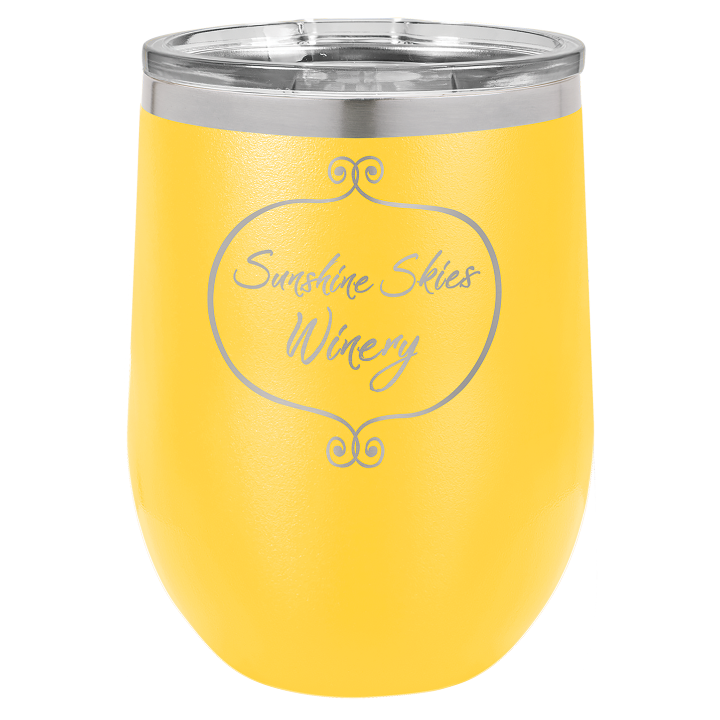 12 oz Stemless Wine Tumbler with Lid